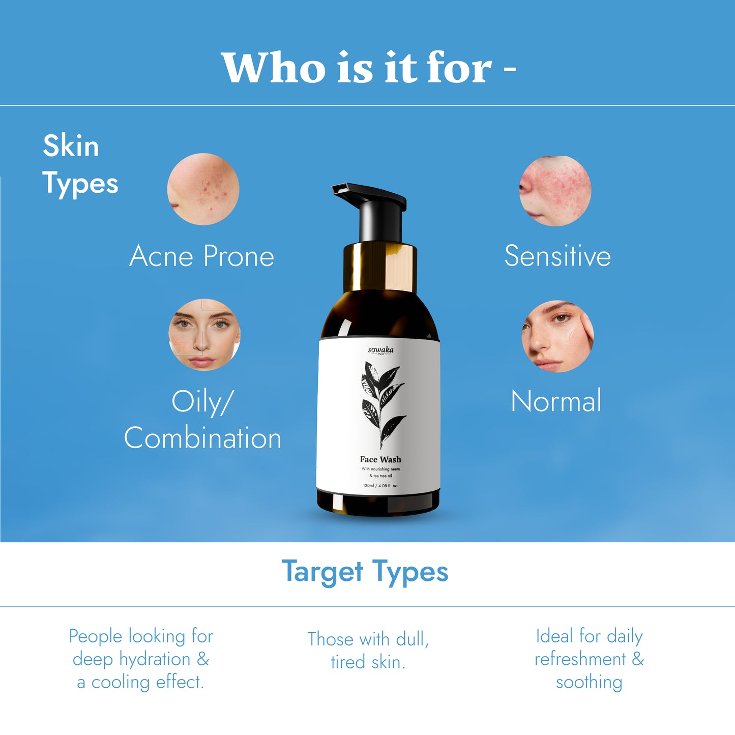 SOWAKA TEA TREE FACEWASH - 120ml