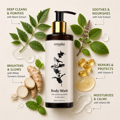 SOWAKA COOL MINT BODY WASH - 250ml