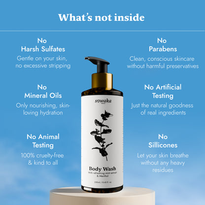 SOWAKA COOL MINT BODY WASH - 250ml