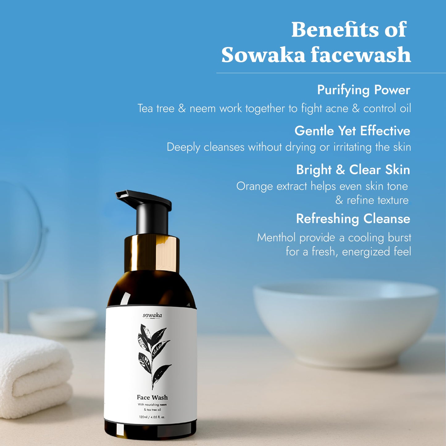 SOWAKA TEA TREE FACEWASH - 120ml